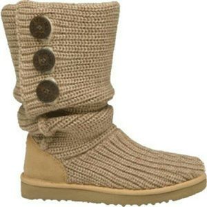 UGG tan cardy knit boots